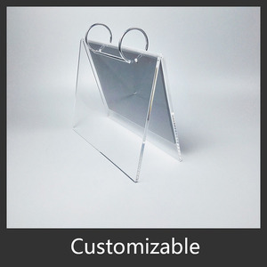 Présentoir de table en acrylique PP de type <span class=keywords><strong>V</strong></span> pour calendriers A6, A7, A8, albums photo, menus et prix, avec cadre photo PP à rabat tendance - Product Image 4