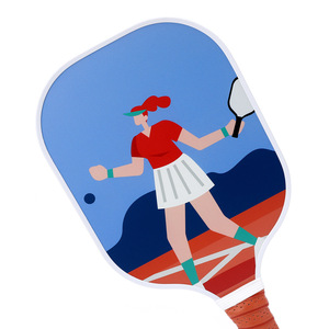 Juego de palas de Pickleball con pelotas y bolsa de transporte, mango antideslizante, equipo de entrenamiento al aire libre, forma estándar, material de fibra de vidrio - Product Image 3