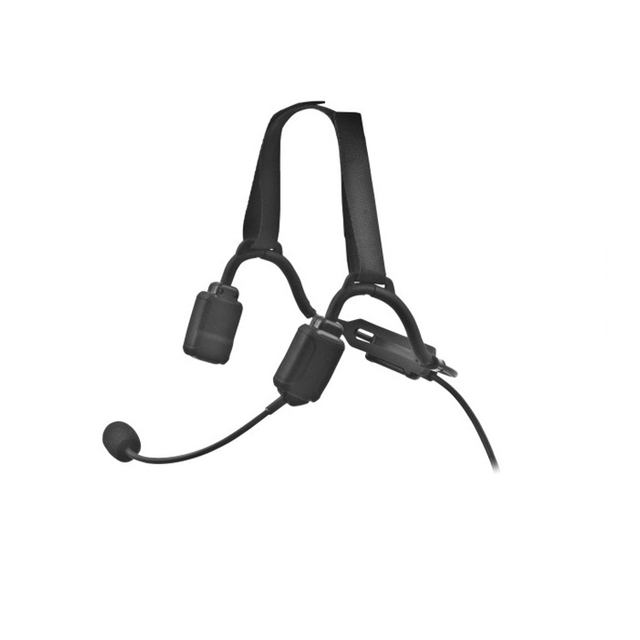 Walkie Talkie Headset Bone Conduction Tactical Headphone with PTT for Firefighter or 2-way Radios