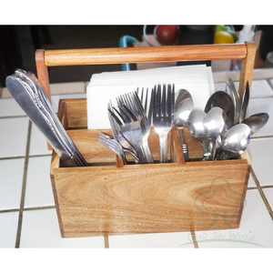 Support de Couverts en Bois d'Acacia Multi-positions pour la <span class=keywords><strong>Cuisine</strong></span> – Organisateur de Table pour Cuillères, Fourchettes <span class=keywords><strong>et</strong></span> Couteaux – Vente en Gros - Product Image 3