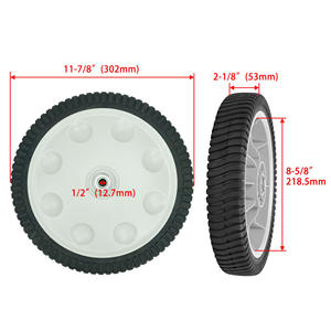 Roues de tondeuse à gazon, roues arrière de 12 pouces, 734-04019 734-04127, paquet de 2, blanc et noir, pour pièces et accessoires de tondeuse à gazon - Product Image 4