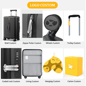 Valigia Trolley Smart Spinner Personalizzata di Alta Qualità, Leggera, Trasparente, per Viaggi in Cabina, Bagaglio Moderno e Alla Moda per Affari - Product Image 6