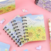 Cuaderno de Bolsillo Mini con Espiral, con Temática de Animales de Dibujos Animados, para Estudiantes, 60 Hojas