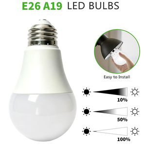 หลอดไฟ LED A19 ขั้ว E26 AC110~120V ปรับความสว่างได้สามระดับ SMD PC+PBT โคมไฟทรงกลม CRI Ra80 ได้รับการรับรองมาตรฐาน ETL - Product Image 3