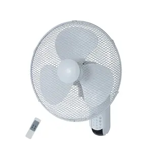 Powerful oscillating adjustable 3 speed timer home mounted electric 16 inch wall fan with remote control