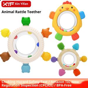 Explosions hochet en plastique gomme molaire bâton bébé molaire <span class=keywords><strong>Bracelet</strong></span> à six doigts en forme de baleine peluche douce bébé de qualité alimentaire - Product Image 4