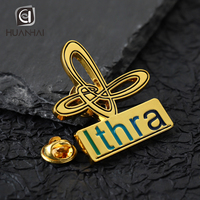 Fabrication de cadeaux en métal Logo en émail doux Broche en métal découpée en or Logo d'épinglettes personnalisé