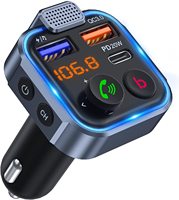 Lecteur MP3 Bluetooth pour voiture P5, émetteur FM pour voiture, charge rapide PD20W, chargeur de téléphone portable QC3.0