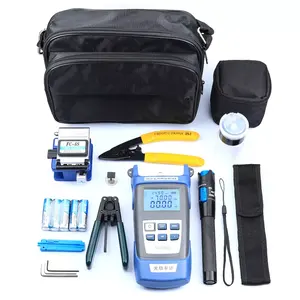 FTTH Fiber Optic Tool Kit With Optical Power Meter And Visual Fault Locator And FC-6S Fiber Cleaver