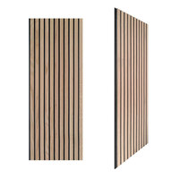 Panel Acústico de Listones de MDF Ecológico, Panel de Pared Absorbente de Sonido de Fieltro de Poliéster Libre de Formaldehído para Hoteles y Salones con NRC de 0.8