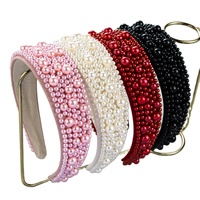 Mode Bandeaux Femmes Perlé Large Bandeau De Mariée Perle Cheveux Accessoires