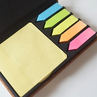 Juego de notas adhesivas con cubierta de corcho al mejor precio con logotipo personalizado y caja de cuero Bloc de notas It Post Note