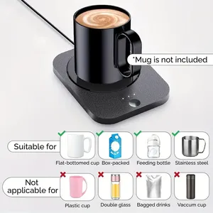 Chauffe-tasse 3 Modes Interrupteur LED étanche Plaque chauffante électrique Thé au lait Chauffe-tasse sans fil Chauffe-café - Product Image 2