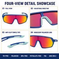 Dernières Tendances : Lunettes de Soleil Polarisées pour Enfants en Nylon Léger, Souple et Doux, Protection UV Photochromique CE, Semi-Cerclées, Idéales pour la Course