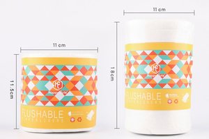 Tã Vải Có Thể Phân Hủy Sinh Học Happyflute Chèn Tã Lót Bằng Tre Có Thể Xả 100 Tờ Mỗi Cuộn - Product Image 6