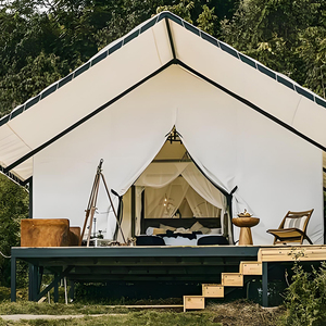 Tentes de glamping de luxe en acier 5x9m avec salle de bain pour l'hébergement en safari africain - Product Image 3