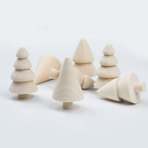 Set de Árbol de Navidad de Madera, 8 Piezas, Colores Naturales y Pintados, Decoración Ecológica para Niños, Manualidades DIY - Product Image 3