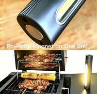 Lampe de barbecue magnétique rechargeable pour grillades en extérieur avec support réglable, luminosité à 2 niveaux, accessoires de grillades