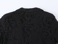Blazer de bureau sur mesure pour femme 2026 avec bordure en dentelle unie, veste de travail formelle ajustée de style européen, OEM/ODM par une usine de vêtements chinoise