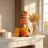 Nouvelle poupée en peluche transfrontalière pour Thanksgiving, figurine décorative pour la Fête de la Moisson, figurine Rudolph citrouille feuille d'érable