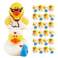 Canard en caoutchouc PVC personnalisé jouets de jeu d'eau pour enfants en vrac imprimé baignoire jouets de bain adapté aux tout-petits