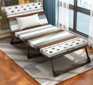 Yüksek kalite toptan özel ucuz oturma odası mobilya modern tek çelik katlanır kanepe ve uydurma
