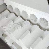 Produits en fibres céramiques blanches pures AL2O3+SIO2, 610 mm, 1220 mm, 128 kg/m³, 20 mm, isolation en fibres céramiques