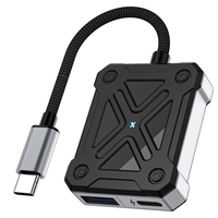 Adaptateur OTG USB 3.0 vers Type C avec charge rapide 60W 2 en 1 USB C pour diffusion en direct, carte son, PC, téléphone, console de jeu