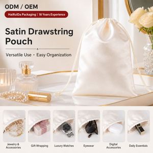 Bolsas de Satén con Cordón y Logotipo Personalizado para Empaque de Joyería al por Mayor - Product Image 2
