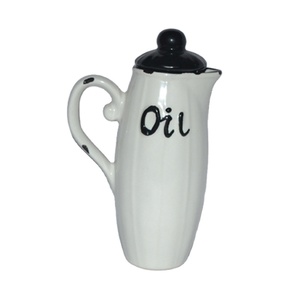 <span class=keywords><strong>Dispensador</strong></span> de Cerámica Amarillo para Aceite - Botella para Salsa de Soya o Vinagre con Vertedor, <span class=keywords><strong>Dispensador</strong></span> de Condimentos Líquidos para Cocina - Product Image 5