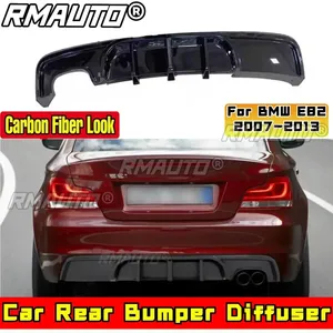 Accesorios para BMW E82 2007-2013, Protector de Parachoques Trasero para BMW E82, Estilo Deportivo, Negro Brillante, Difusor, Kit de Carrocería - Product Image 5