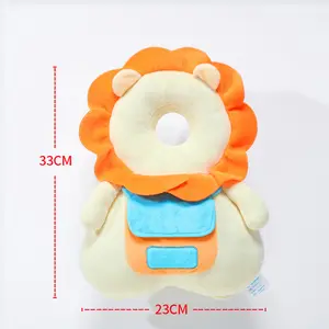 Bébé marche oreiller dessin animé animal cartable style anti-chute oreiller avec BB dispositif couinement bande de fixation transversale jouet avec Bb