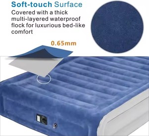 <span class=keywords><strong>Matelas</strong></span> <span class=keywords><strong>Gonflable</strong></span> Autogonflant en PVC Flocage Étanche pour Camping avec Pompe Électrique Intégrée - Product Image 5