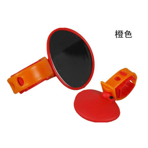Bicycle Rearview Mirror Handlebar Mount Compact Mountain Bike Road Bike <b>Cycling</b> Accessory Blue Yellow Red Black Orange ABS - Product Image 4