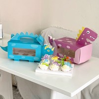 Boîte à bonbons en carton en forme de dinosaure pour fête d'anniversaire d'enfant, idéale pour l'emballage alimentaire et l'impression par estampage