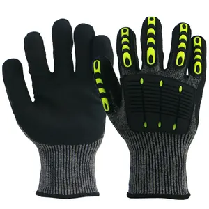 BSP Impact Resistant Tpr Anti-impact Safety Puncture Proof Work Gloves Safety Construction Anti Cutting Hand Glove