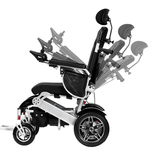 Silla de ruedas eléctrica de aleación de aluminio de potencia automática motorizada plegable para discapacitados más barata - Product Image 4