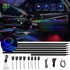 Universal 18 In 1 Symphony LED Atmosphäre Lichter Auto RGB Acryl Streifen Innen Umgebungs beleuchtung Auto Innen atmosphäre Atmosphäre Licht