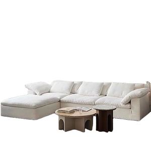 أريكة من المصنع مريحة للأثاث المنزلي أريكة كتان سحابية مجموعة وحدات أريكة مقطعية أريكة غرفة المعيشة - Product Image 1