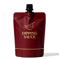 Pochette souple mate personnalisée avec bec verseur et bouchon, idéale pour sauces, Sriracha, mayonnaise, lait, gelée – Emballage anti-fuite