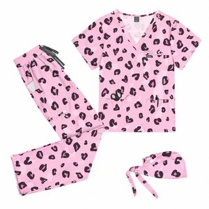 Conjunto de Uniformes Médicos Personalizados con Estampado Encantador, Uniformes de Enfermería de Algodón Elástico para Hospital - Product Image 2