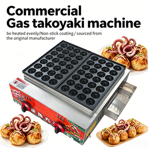 Machine à Takoyaki à gaz double <span class=keywords><strong>plaque</strong></span> TenFun, machine commerciale à boulettes de poulpe avec plateau à miettes amovible pour les entreprises de restauration de rue - Product Image 1