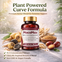 Private Label Maca Wortel 15:1 Extract Capsules voor Vrouwen Vrouwelijke Welzijn Billen & Heup Ondersteuning 7500mg OEM
