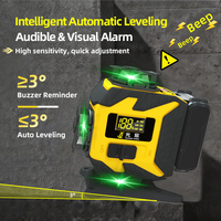 Niveau laser portable 360° étanche IP54 pour l'installation de carreaux de sol et de plafonds, lignes horizontales et verticales croisées