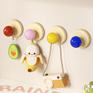 ווים בצורת כדור צבעוניים מפלדת אל-חלד ופלסטיק עם כוסות יניקה חזקות רב תכליתיים למטבח/חדר אמבטיה/כניסה - Product Image 1