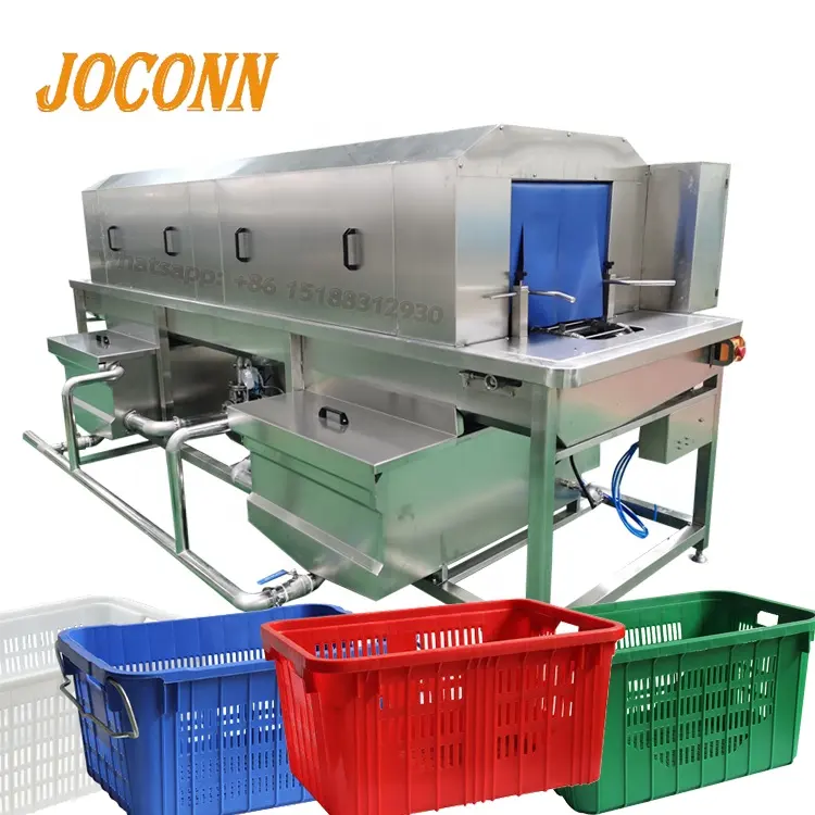 Nhà Máy Giá hộp nhựa đường hầm máy giặt/Nhựa bin container phun cao Máy làm sạch/thực phẩm khay đường hầm máy giặt