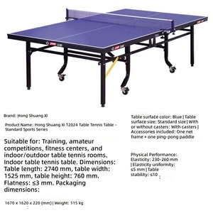 <span class=keywords><strong>Mesa</strong></span> de <span class=keywords><strong>Tenis</strong></span> de <span class=keywords><strong>Mesa</strong></span> Plegable DHS T-2024 para Interiores, 18 mm, Profesional, para Entrenamiento, Aprobada por la CTTA, Material MDF, con 4 Ruedas, Móvil, para Club o Casa - Product Image 5