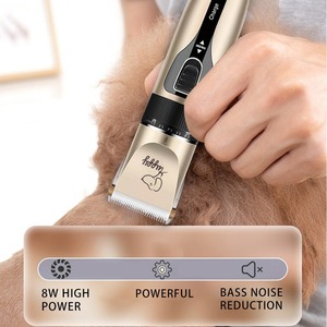 Tondeuse électrique pour animaux de compagnie avec brosse peigne de toilettage, rechargeable, pour chiens et chats, incluant un outil de nettoyage des poils - Product Image 2
