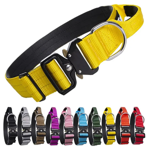 <span class=keywords><strong>Collar</strong></span> de perro grande personalizado profesional de nailon ultra ancho resistente de 4 cm <span class=keywords><strong>Collar</strong></span> de perro táctico de acero inoxidable - Product Image 2