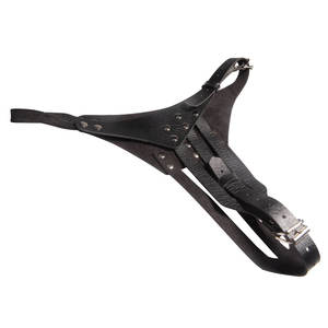 Vente chaude Pantalon de chasteté en cuir <span class=keywords><strong>PVC</strong></span> pour femmes adultes avec rivets à la taille et attaches de jambe et de hanche style jarretière BF-40700 - Product Image 4